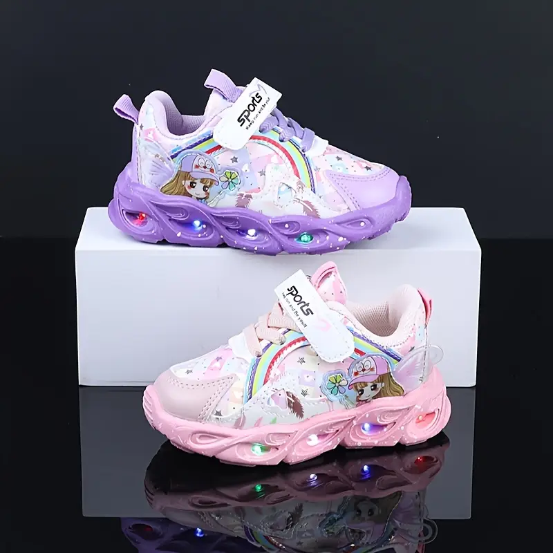 Baskets lumineuses enfant à motifs dessin animé – chaussures sport fille LED – Image 5