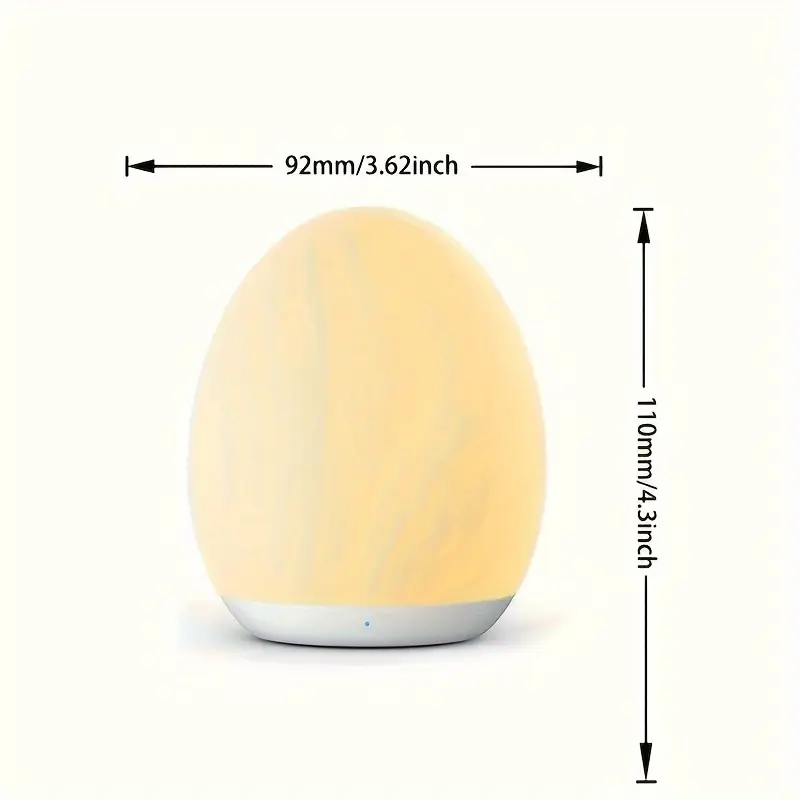 Veilleuse œuf enfant avec port USB – 7 couleurs et intensité réglable – Image 4