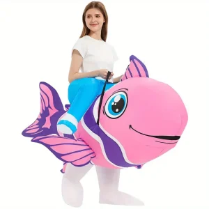 Déguisement poisson gonflable femme – costume original carnaval ou soirée à thème