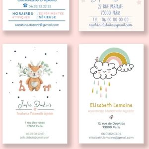 Carte de visite nounou à imprimer
