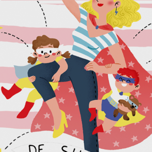 Agenda Nounou rayé rose – 6 enfants