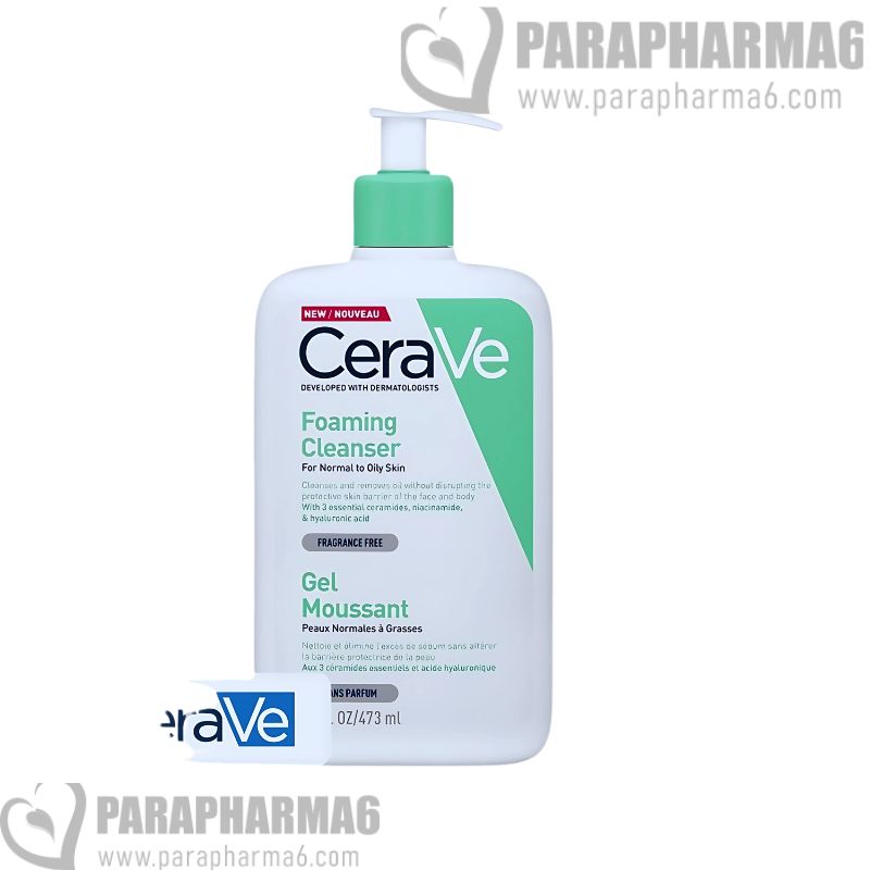 CeraVe Gel Moussant Nettoyant Peau Normale à Grasse – 473ml