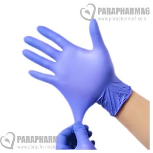 GANTS NITRIL BLEU ET MOUVE B/100