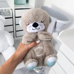 Peluche Loutre qui respire ​Bébé Zen – Peluche battement du coeur