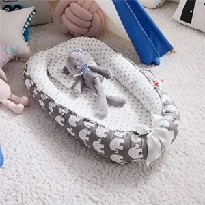 Réducteur de lit bébé​, berceau bébé pliable – Confort et sécurité dès la naissance – Transport facile – Cocon douillet pour nouveau-né