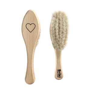 Brosse à cheveux en bois – Cœur
