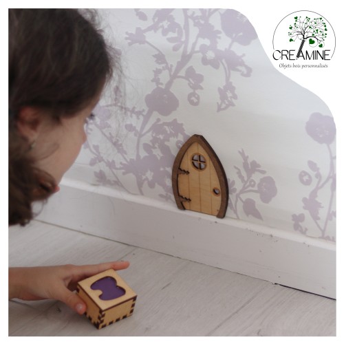 Porte magique de la petite souris en bois – Image 2