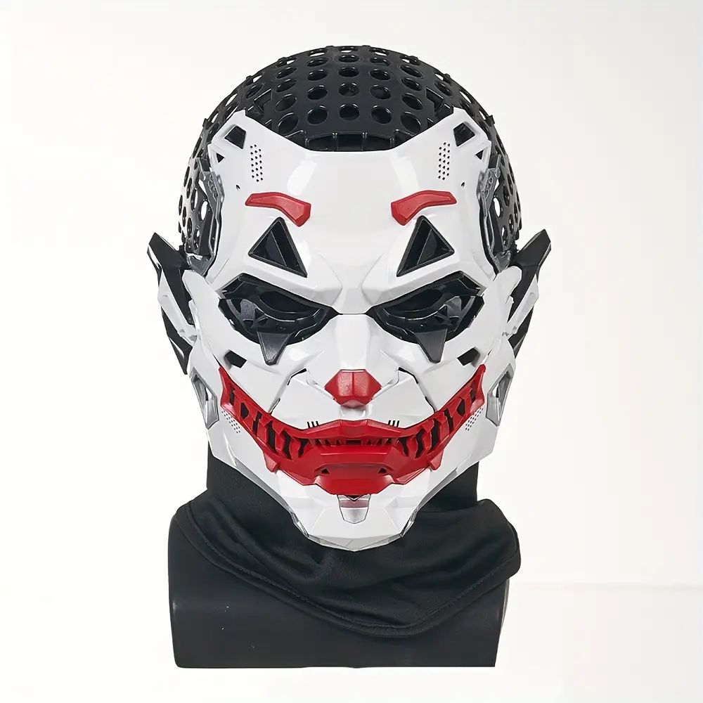Masque clown maléfique réaliste pour Halloween – visage rieur terrifiant – Image 3
