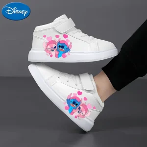 Baskets légères Disney Stitch – chaussures respirantes à motif cœur pour enfants