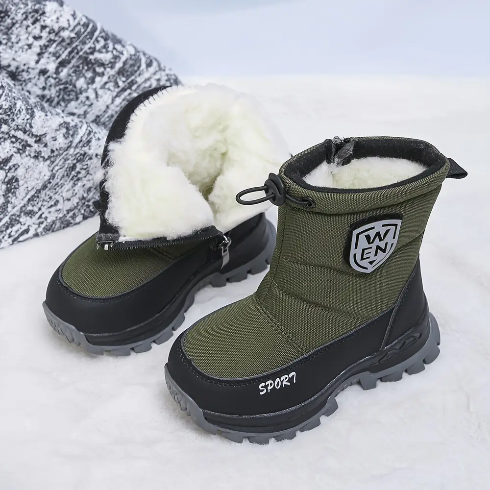 Bottes de neige enfant imperméables fourrées hiver – garçon et fille confortables – Image 3