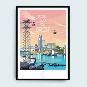 Affiche  «Nord Sud Est Brest», La Loutre