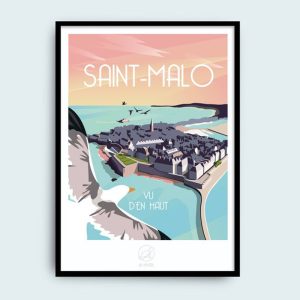 Affiche Saint Malo, Vu d&rsquo;en haut, La Loutre