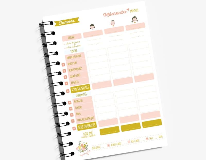 Agenda nounou bouquet- 6 enfants – Image 9