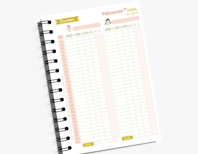 Agenda nounou bouquet- 6 enfants – Image 8