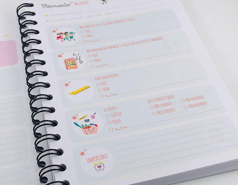 Agenda périscolaire des nounous – 2 enfants – Image 4