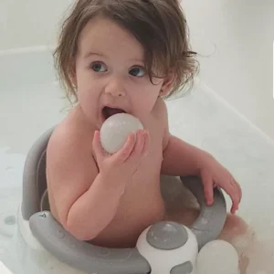 Anneau de bain bébé – Assise sécurisée et confortable pour le bain – Antidérapant et facile à installer