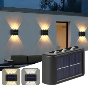 Applique solaire murale extérieure design – Éclairage automatique sans électricité pour jardin, terrasse ou entrée