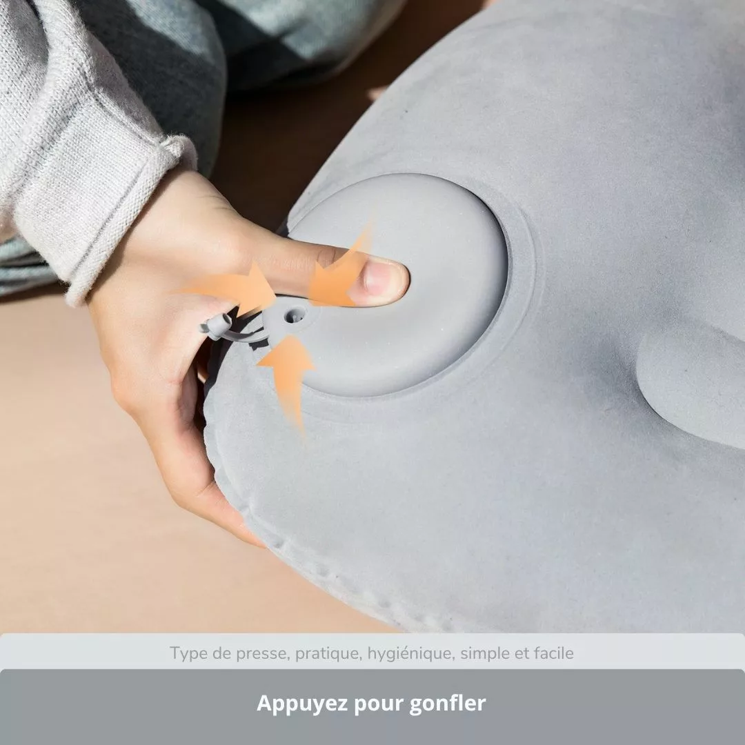 Appui-tête gonflable pour tente de camping – Confort ergonomique ultra-léger pour nuits réparatrices en pleine nature – Image 5