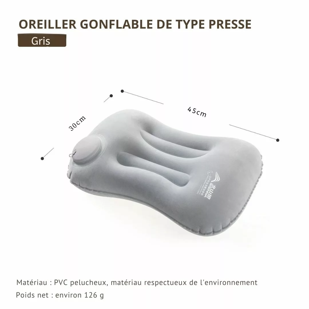 Appui-tête gonflable pour tente de camping – Confort ergonomique ultra-léger pour nuits réparatrices en pleine nature – Image 8