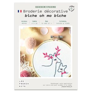 Kit broderie décorative «Biche oh ma biche» French Kits