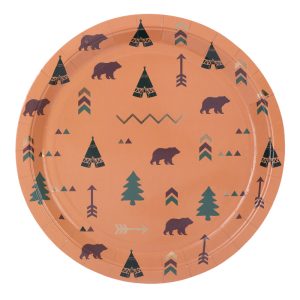 8 Assiettes cartonnées Indian Forest