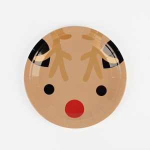 8 Assiettes en carton Mini Renne, My Little Day