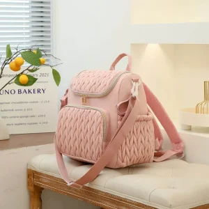 Sac à dos à langer multifonction – grande capacité et fixation poussette