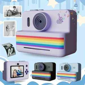 Appareil photo instantané enfant avec impression thermique et double objectif HD