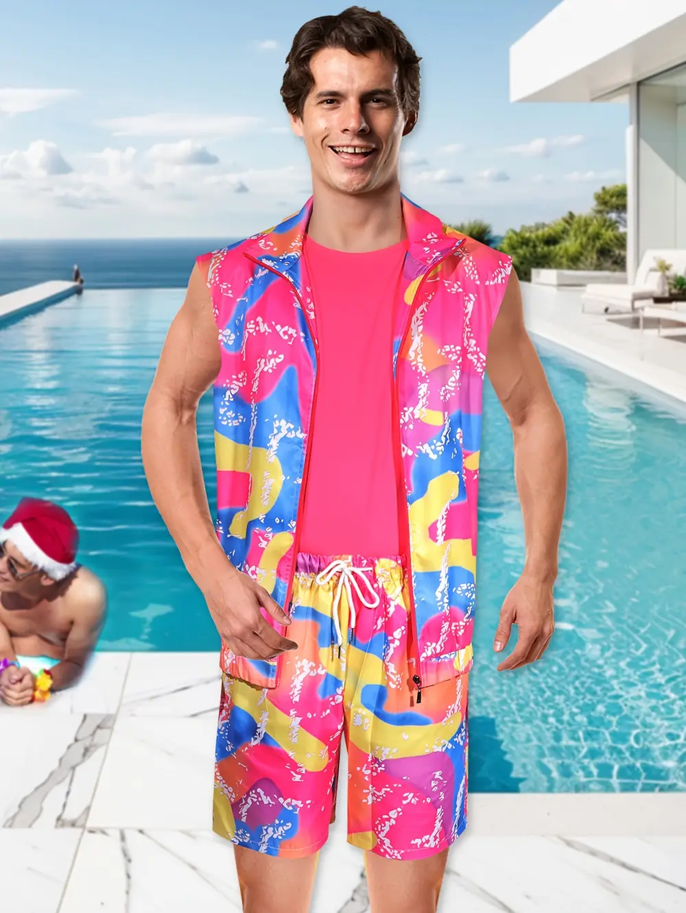 Déguisement homme vintage années 80 – tenue sport rétro avec accessoires complets – Image 6