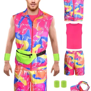 Déguisement homme vintage années 80 – tenue sport rétro avec accessoires complets