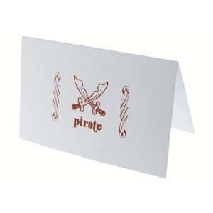 Lot de 6 cartes d’invitation ou décoration Pirates