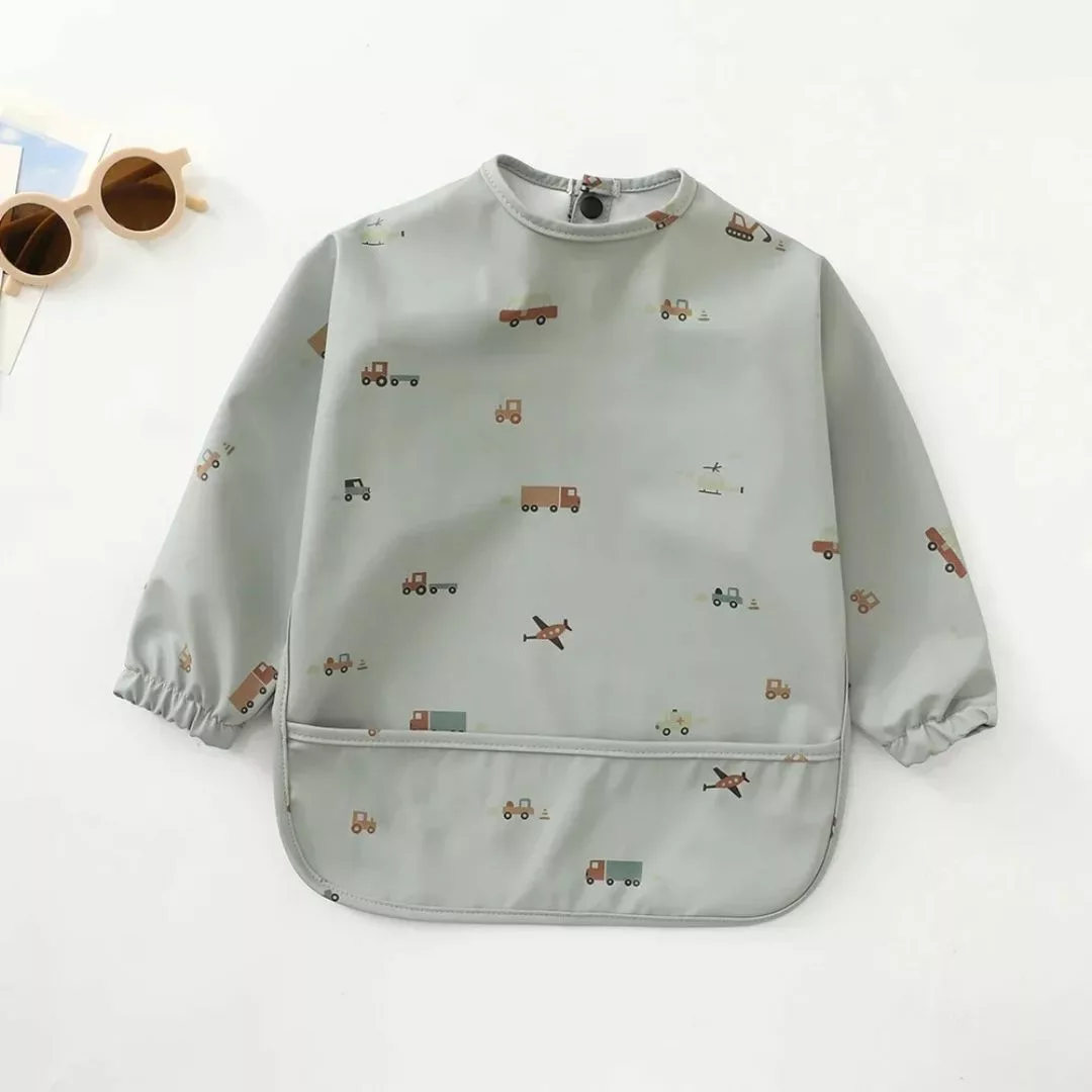 Bavoir manche longue bébé – Protection anti-taches & manches étanches pour repas sans stress – Image 8