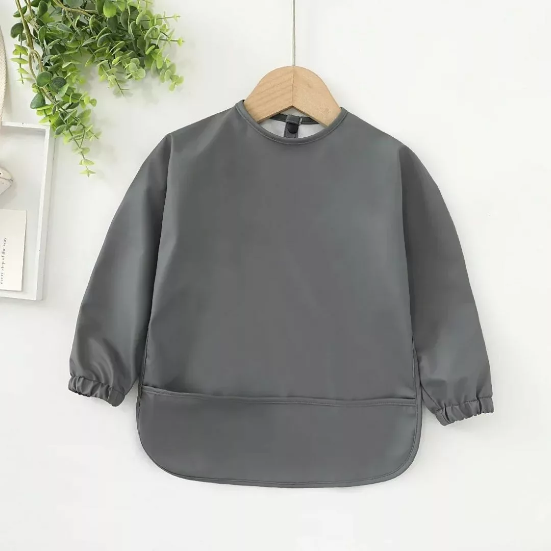 Bavoir manche longue bébé – Protection anti-taches & manches étanches pour repas sans stress – Image 7