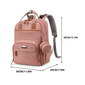 Sac à dos bébé multifonction avec attaches poussette et boîtier à sucette intégré