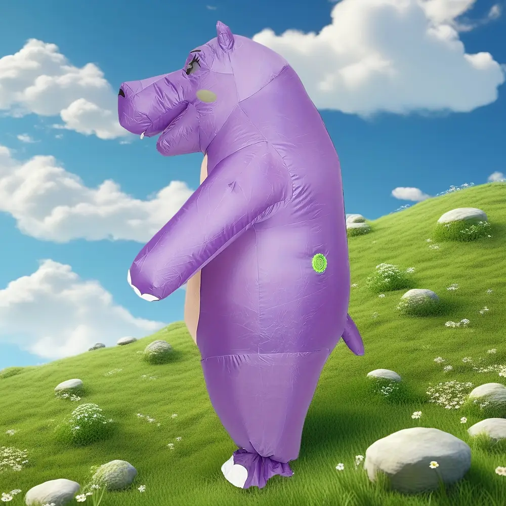 Déguisement gonflable hippopotame adulte – costume humoristique original – Image 9