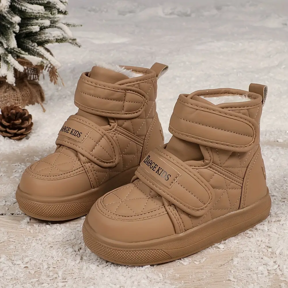 Bottes de neige enfant imperméables doublées fourrure – hiver mixte chaud – Image 6