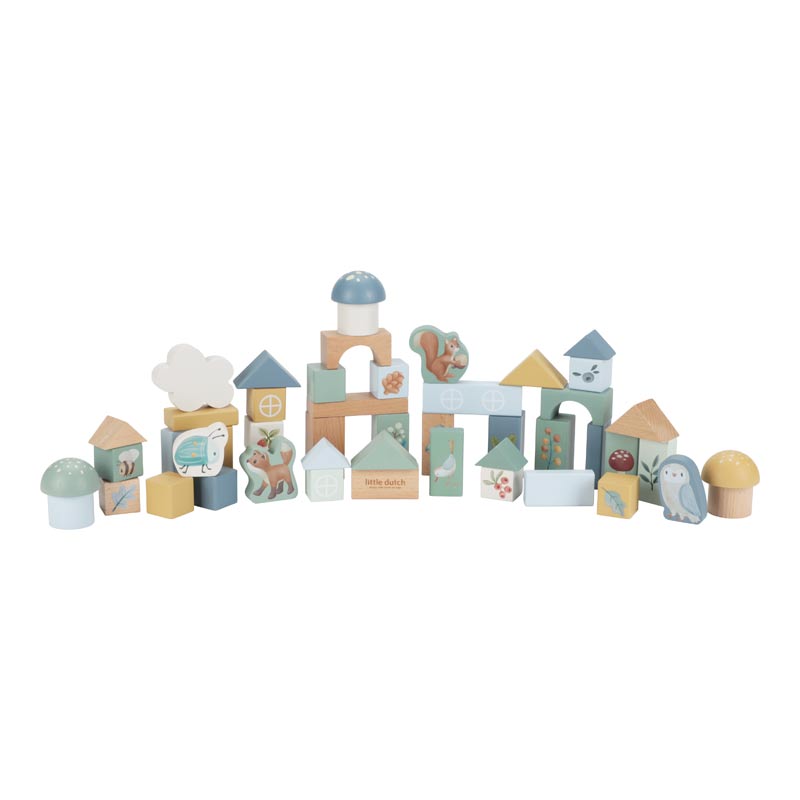 Tonneau de Blocs de construction en bois Forest Friends, Little Dutch – Image 2