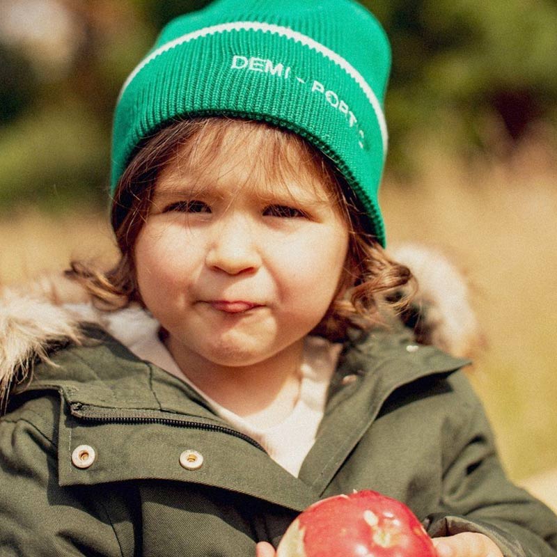 Bonnet enfant/bébé broderie Demi-Portion, Chamaye – Image 3