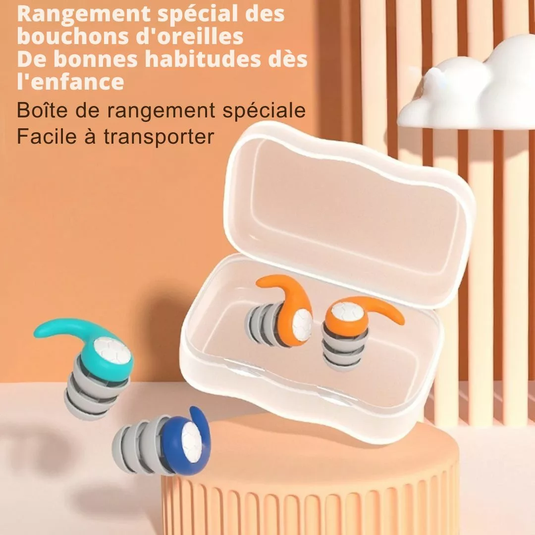 Bouchon oreille enfant – Protection efficace eau et bruit – Idéal piscine, sommeil, avion – Image 4