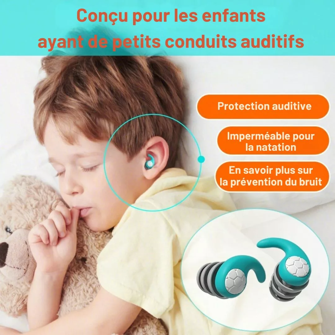 Bouchon oreille enfant – Protection efficace eau et bruit – Idéal piscine, sommeil, avion – Image 2