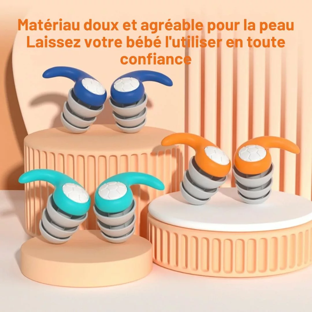 Bouchon oreille enfant – Protection efficace eau et bruit – Idéal piscine, sommeil, avion – Image 3