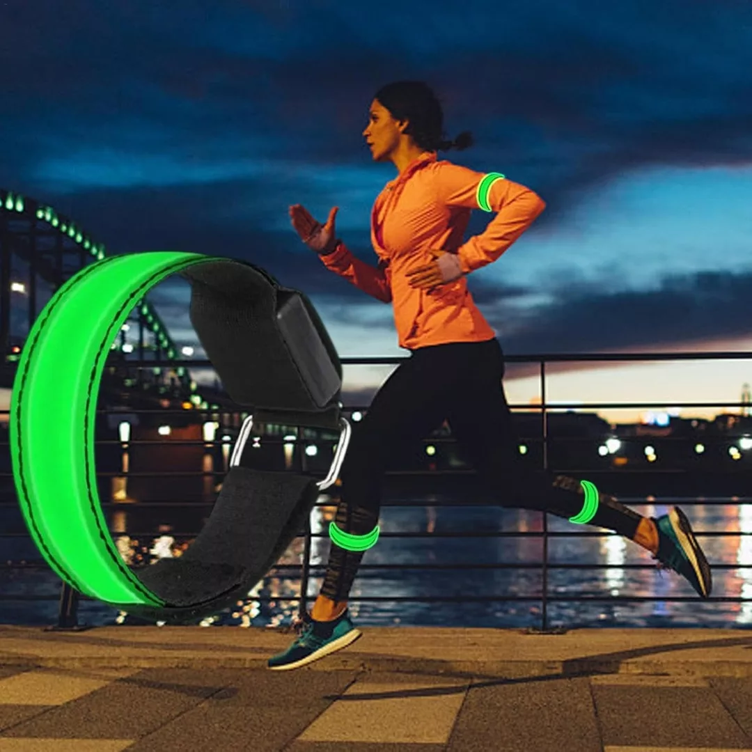 Brassard lampe sécurité randonnée – visibilité maximale de nuit – idéal running, vélo et trail