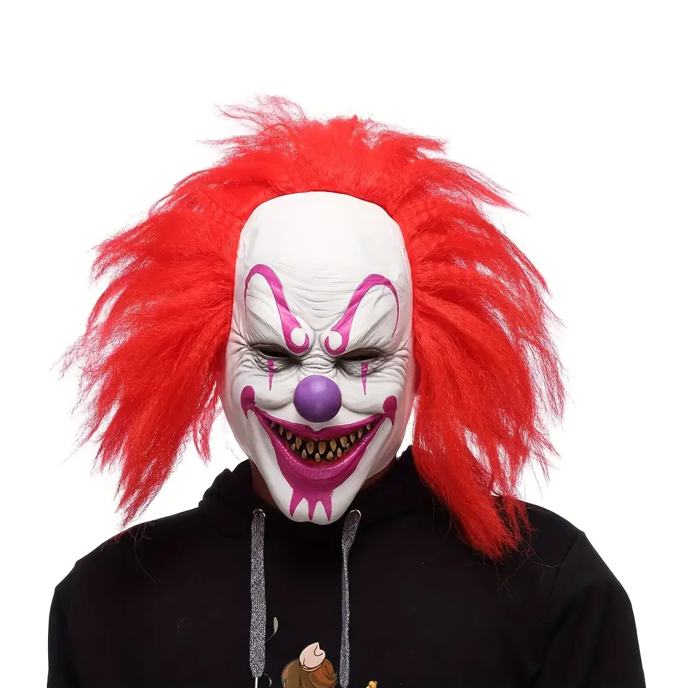 Masque Joker effrayant en latex – Accessoire terrifiant pour Halloween et cosplay – Image 4
