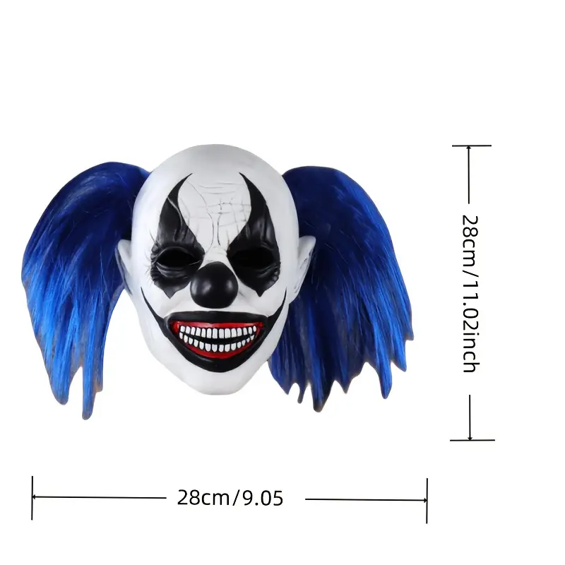 Masque clown effrayant en latex pour adulte – idéal Halloween et soirées déguisées – Image 3