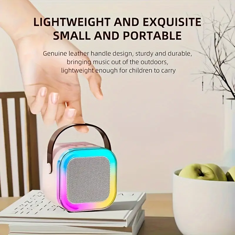 Mini haut-parleur Bluetooth avec changement de voix et lumière LED intégrée – Image 9