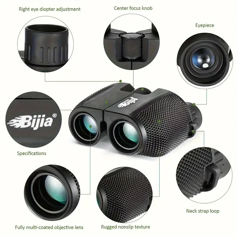 Jumelles compactes étanches 10×25 – haute précision pour chasse et nature – Image 3