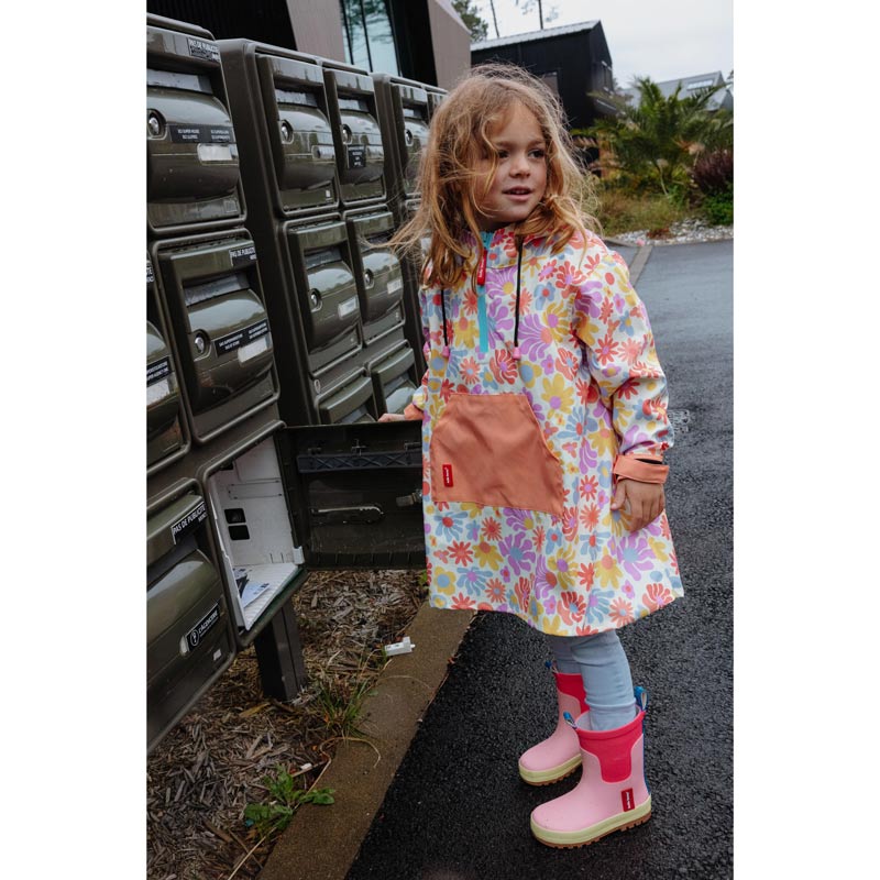 Poncho de Pluie enfant Retro Flowers, Hello Hossy – Image 3