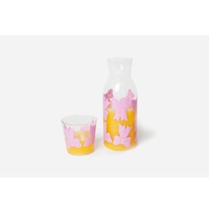 Carafe et Verre Noeuds Roses, DOIY Design