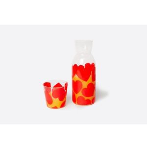 Carafe et Verre Coeurs rouges, DOIY Design