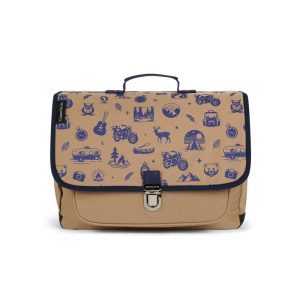 Cartable d’école 38cm Wild Trip Marron, Caramel & Cie